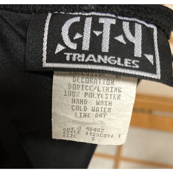 VTG 90’s Y2K City Triangles Babydoll Dress Small Fairy Whimsigoth Asymmetric - Picture 9 of 16